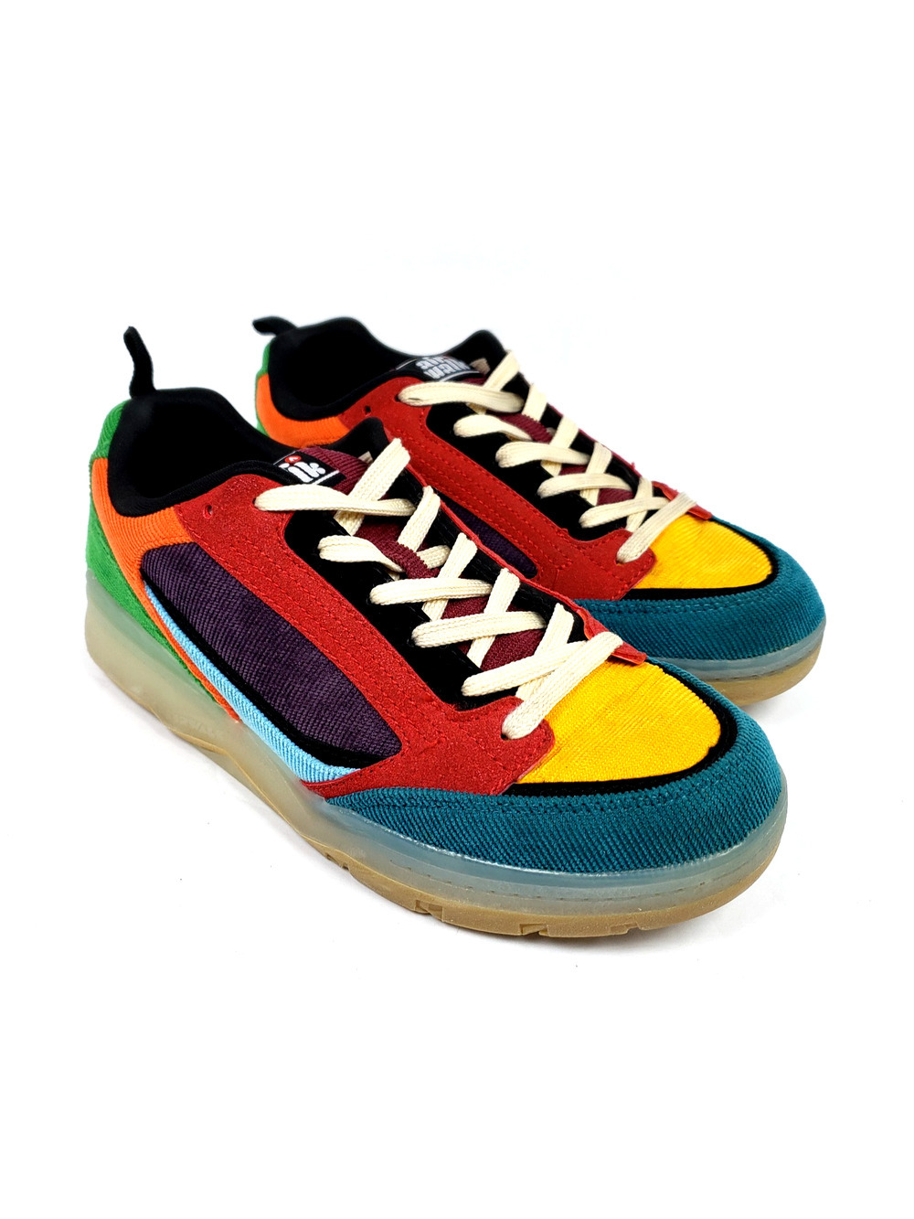 Airwalk Youth Boys Size 6Y Multi Colorblock Corduroy Casual Low Sneaker Shoes